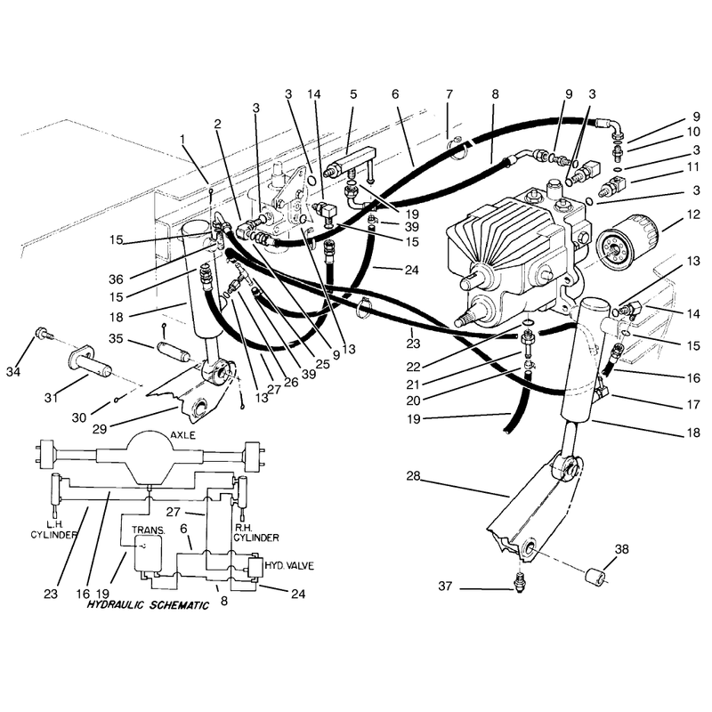 Hydraulic Valve and Lift Arm Cylinders