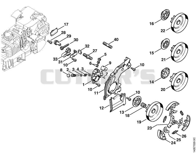 Oil pump, Clutch