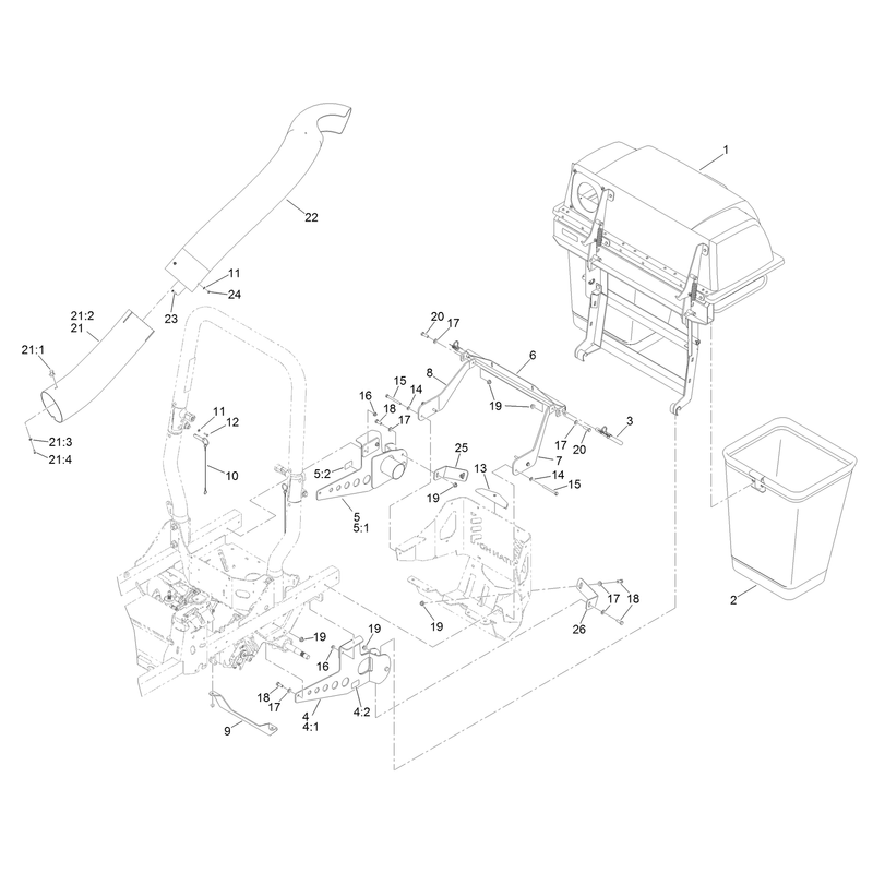 Twin Bagger and Hood Assembly