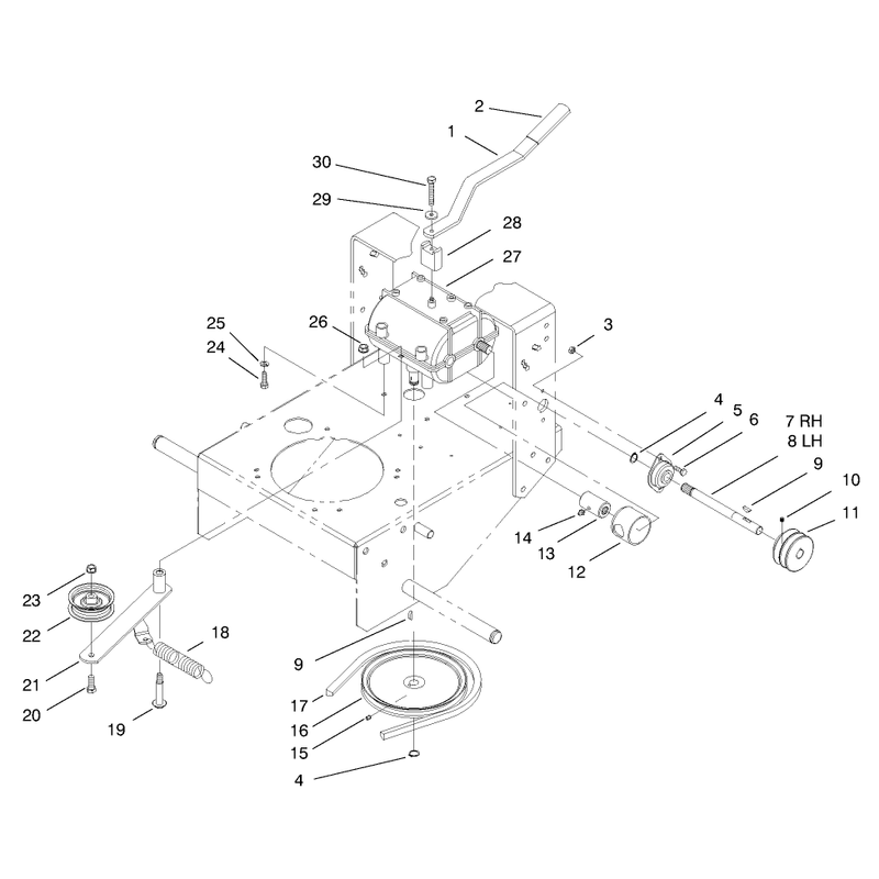 Transmission and Idler Pulley Assembly