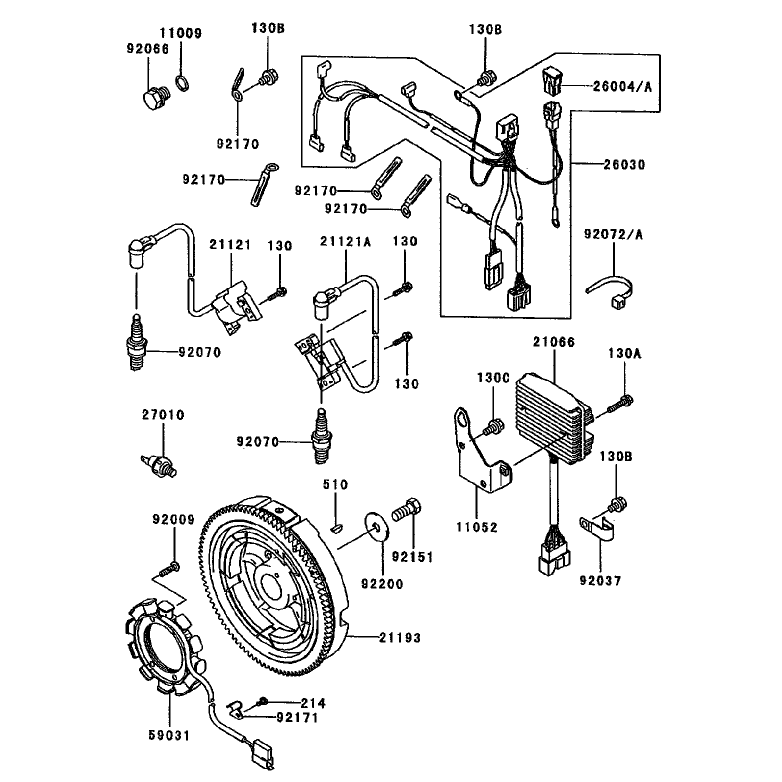 Electric Equipment Assembly Kawasaki FD750D-AS03