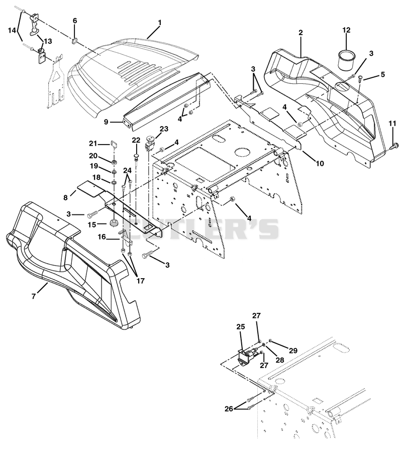 Cover Assembly, Solenoid And Switches