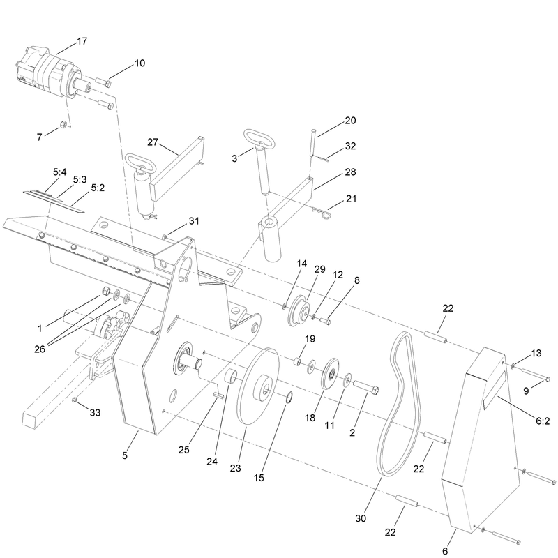 Frame, Belt and Mounting Arm Assembly
