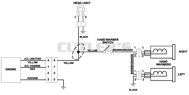 Electrical And Wiring Diagram - Headlight & Heated Hand Grips