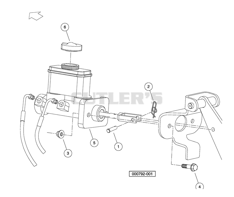 Master Cylinder with Integral Reservoir