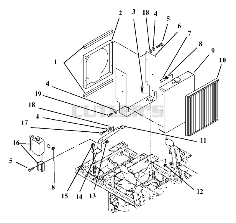 Radiator & Radiator Brackets