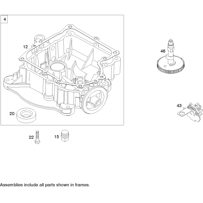 Crankcase Assembly Briggs and Stratton 21A907-0169-E1