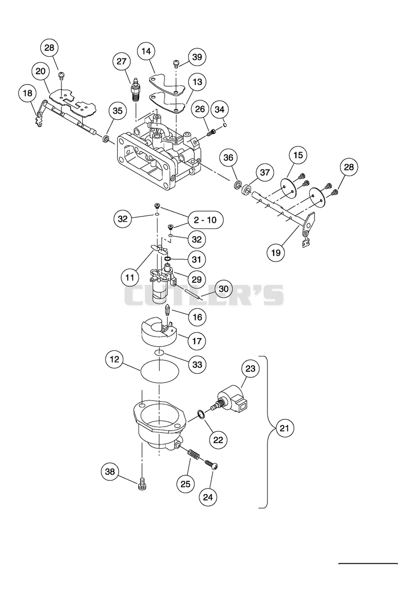 Carburetor Assembly, Kawasaki Gasoline Vehicles