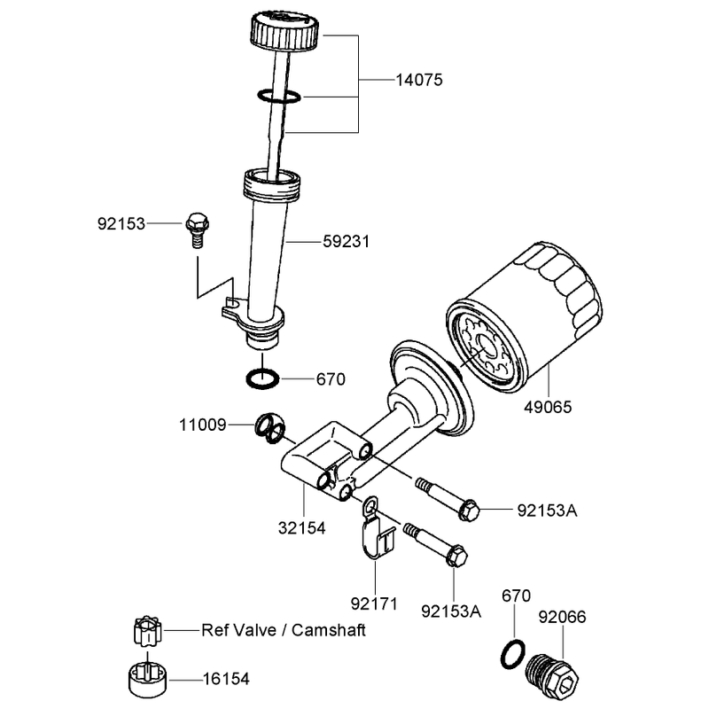 Lubrication Equipment Assembly Kawasaki FJ180V-AS30