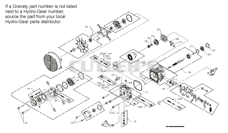 Hydro-Gear Hydrostatic Pump Left Side