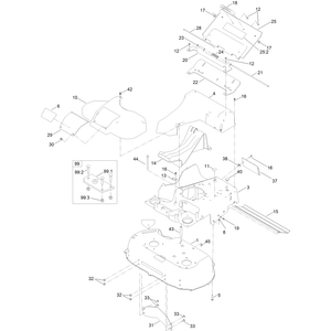 Deck Frame and Chute Assembly