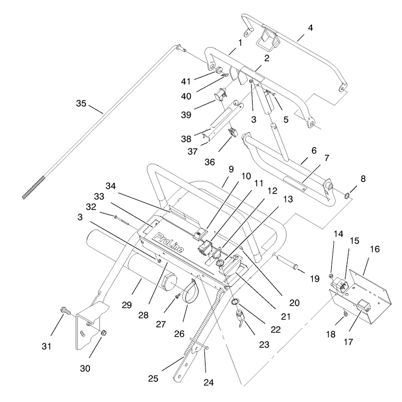 Handle and Control Panel Assembly