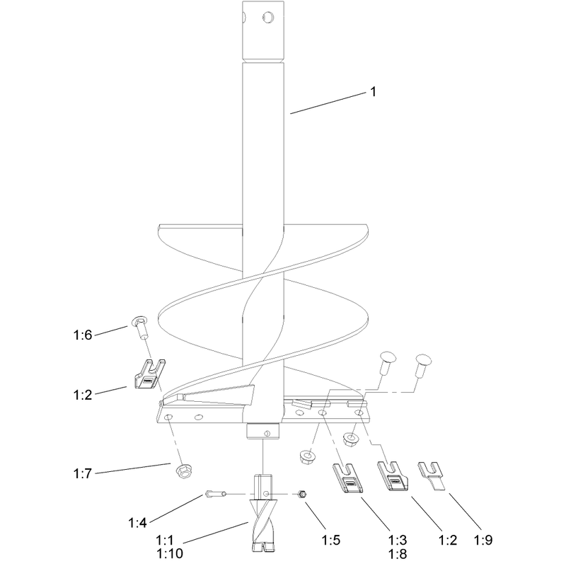 15 Inch Auger Assembly