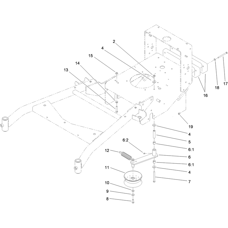 Power Take Off Idler and Weight Assembly