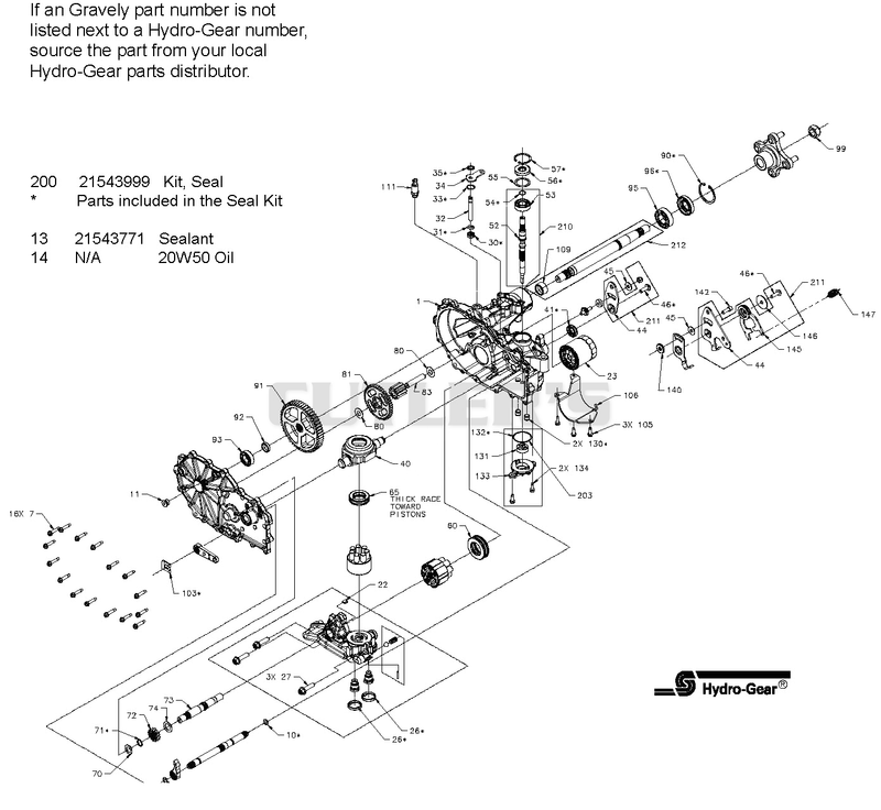 Hydro-Gear Hydrostatic Pump - Right Side