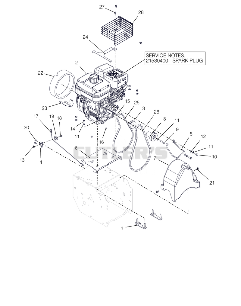 Engine And Belt Drive