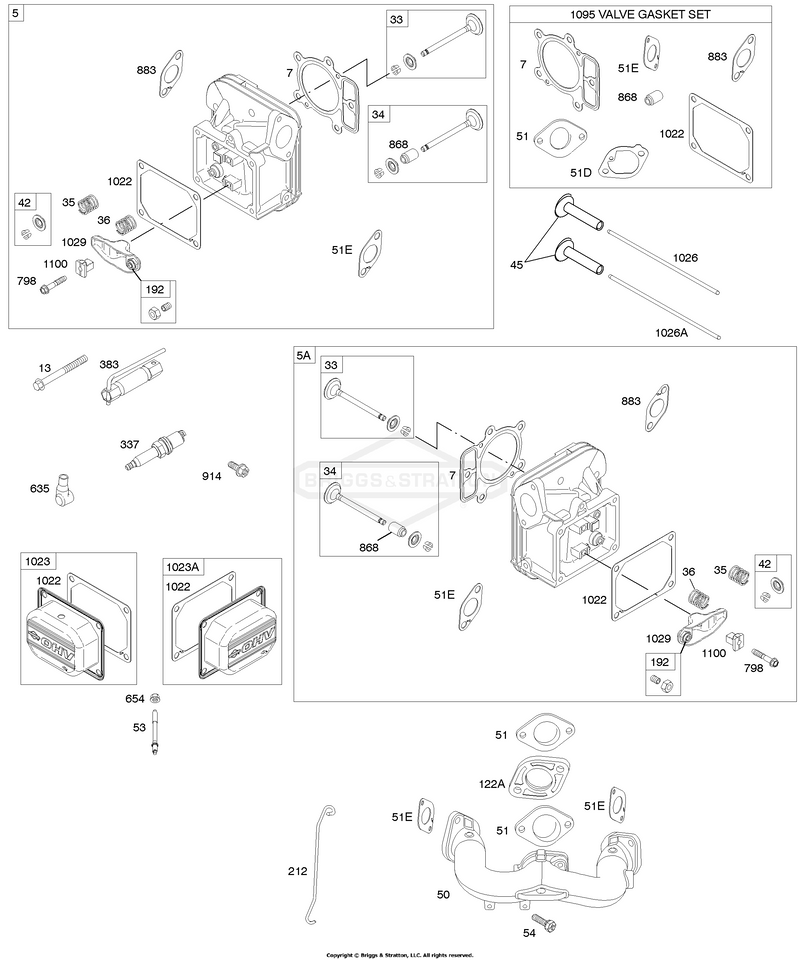 Cylinder Head, Gasket Set - Valve, Intake Manifold, Valves