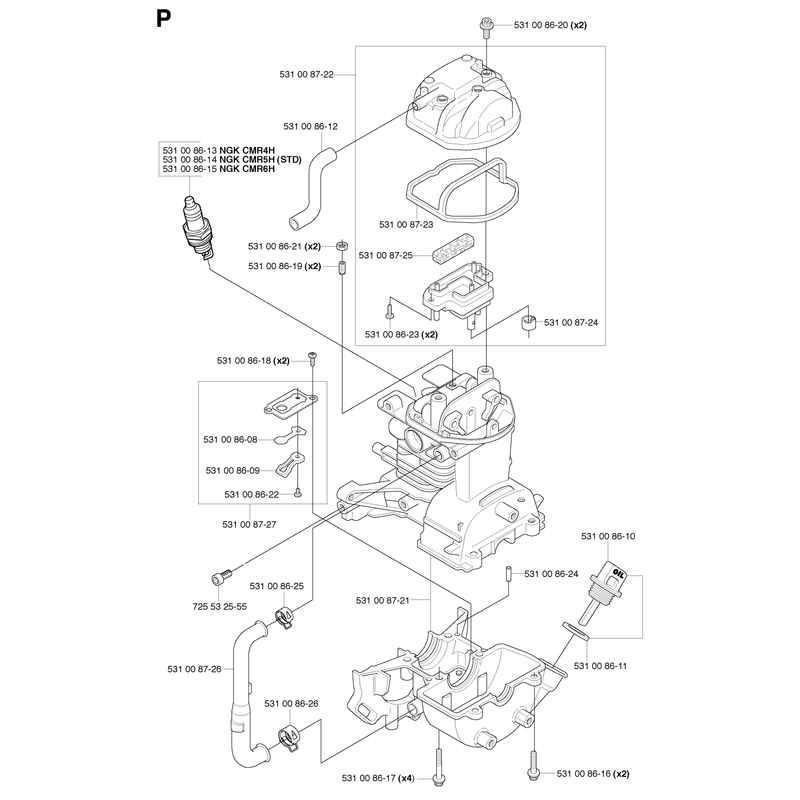 CYLINDER AND CRANKCASE
