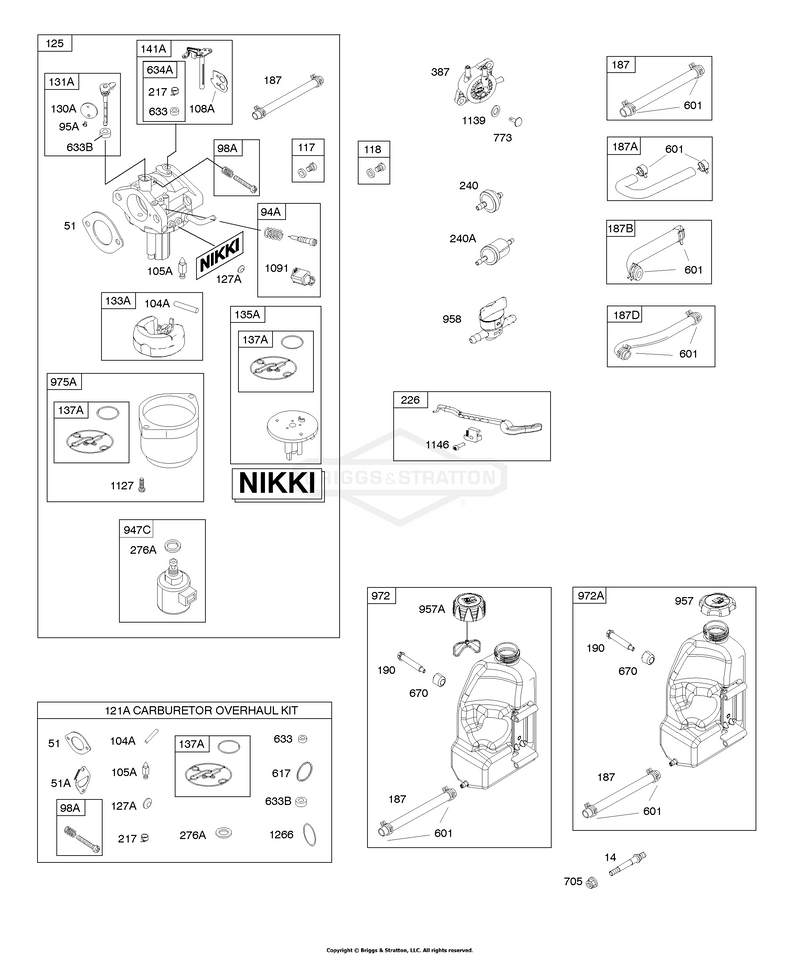 Carburetor, Fuel Supply, Kit - Carburetor Overhaul