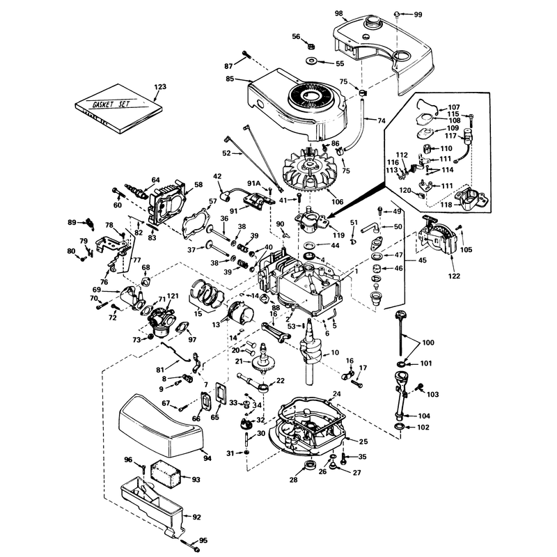 Engine Tecumseh Model No Tnt 100-10059c