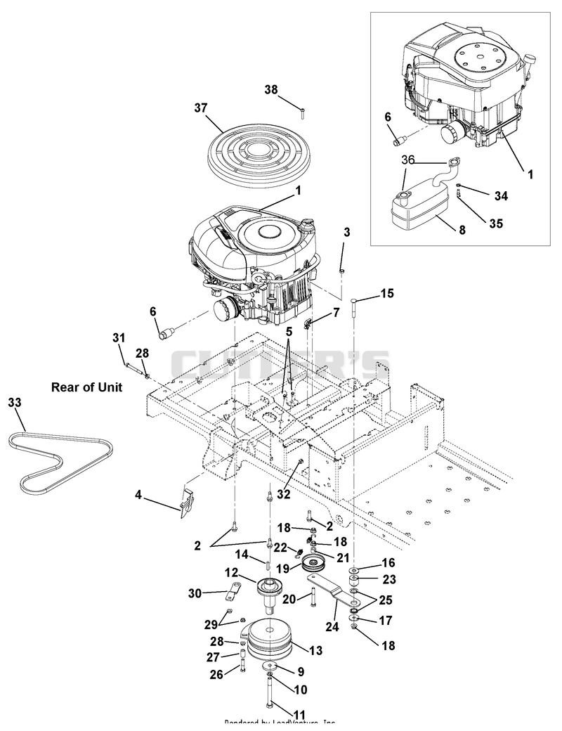 Engine, Exhaust, Belts And Idlers
