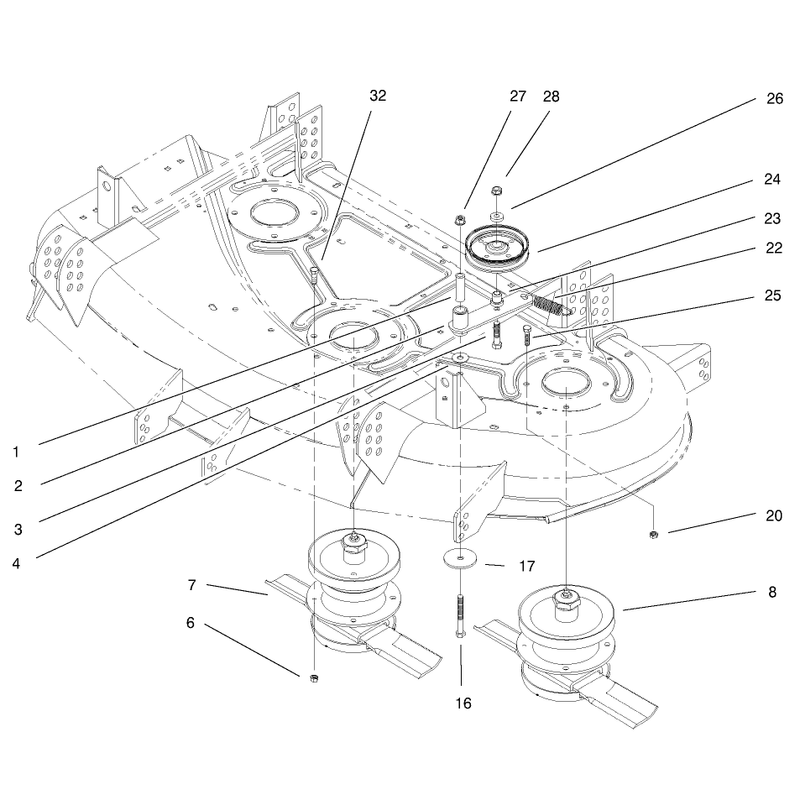 Spindle and Idlers Assembly