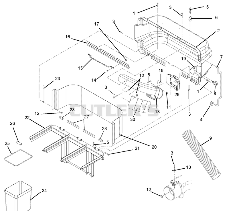 Bagger Cover Assembly