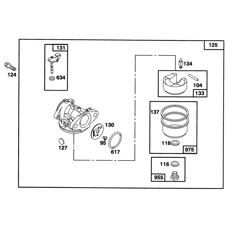 Engine Briggs and Stratton Model 128802-0615-01