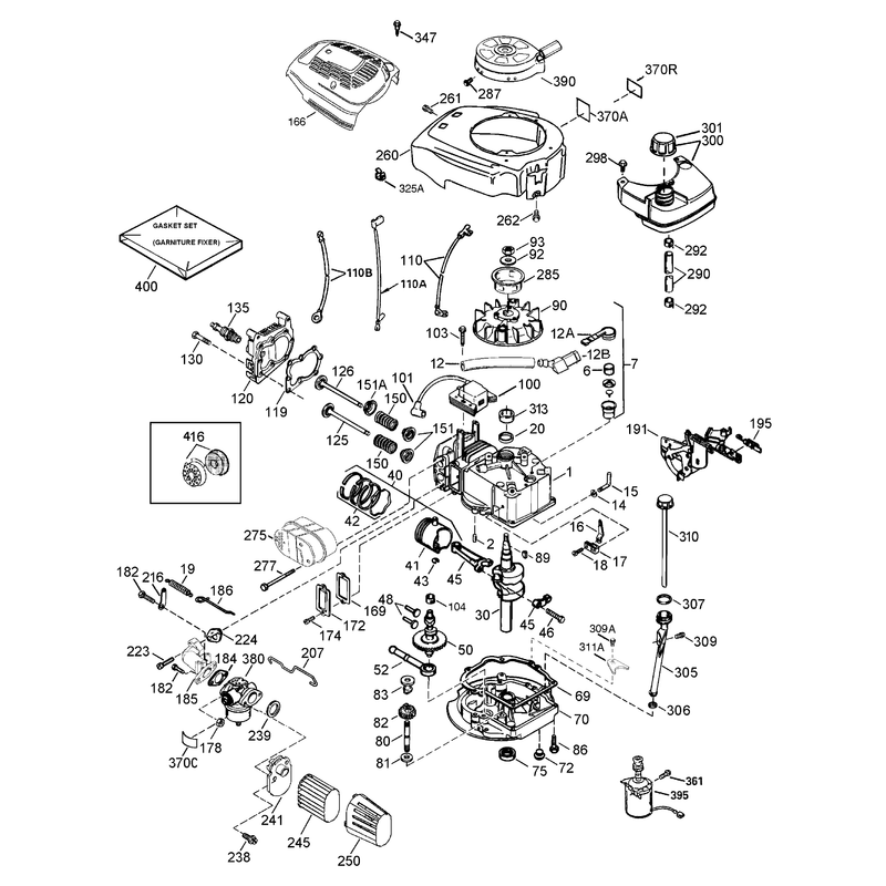 Engine Assembly No 2 Tecumseh No LEV120-362004A