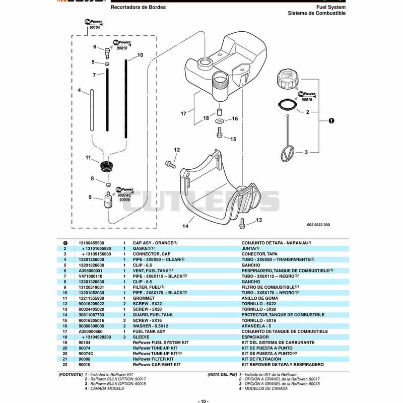 Carcasa del Ventilador, Embrague -- MODELOS GRISES