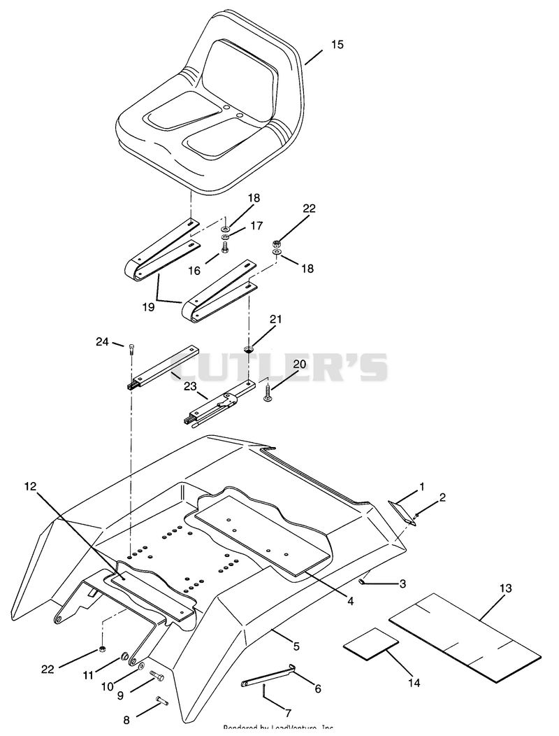 REAR DECK AND SEAT - 066, 067, 068, 069 - G SERIES