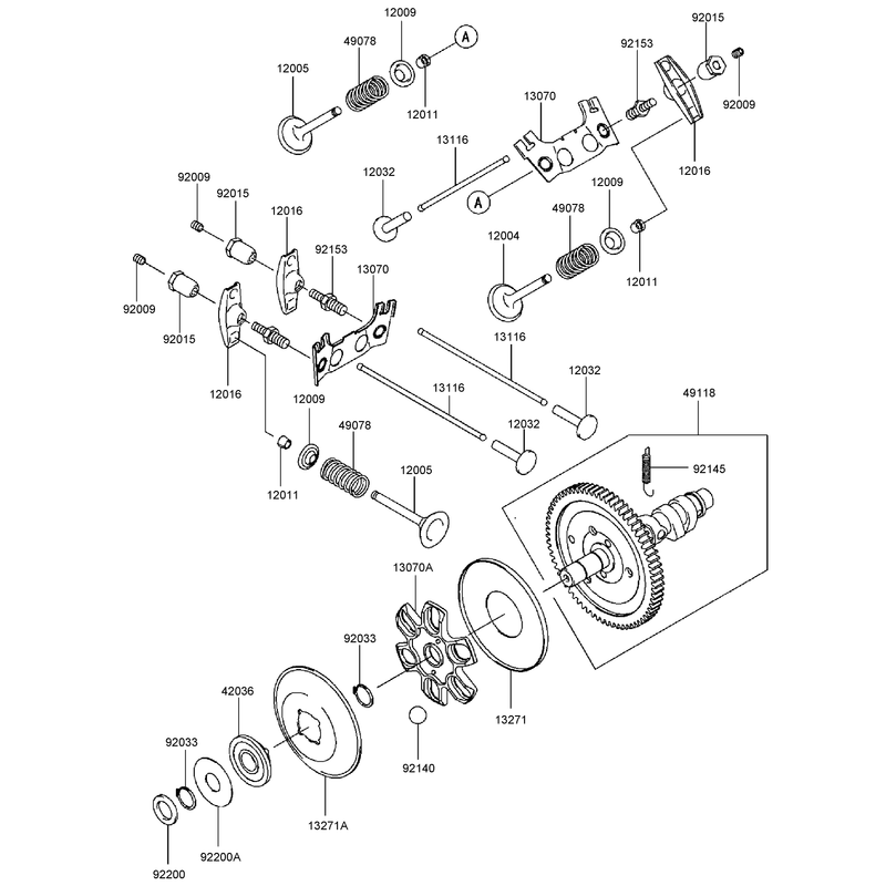 ValveCamshaft Assembly Kawasaki FH721D-AS08