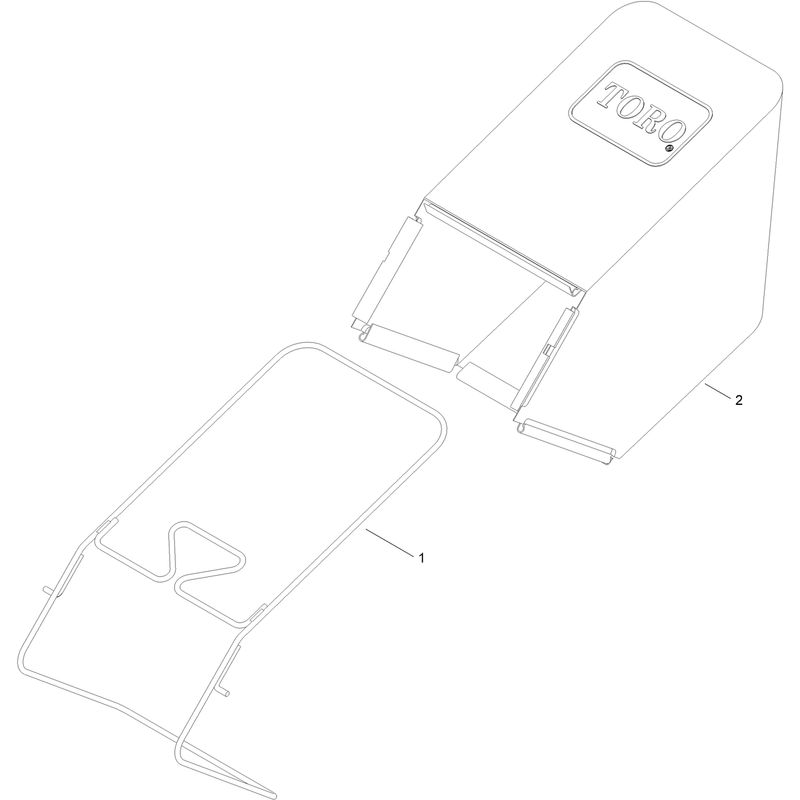 Grass Bag and Frame Assembly