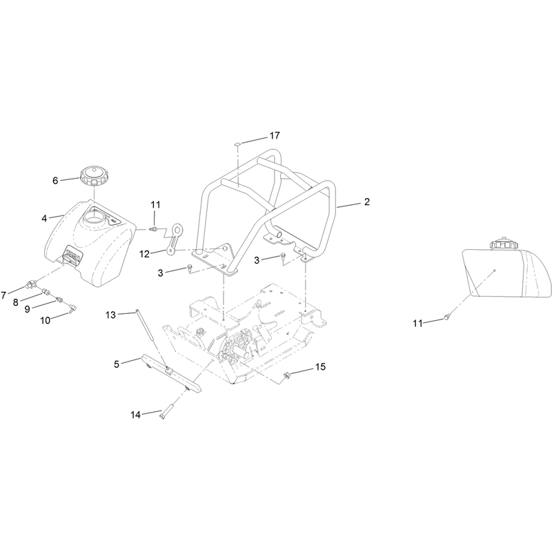 Roll Cage and Water Tank Assembly