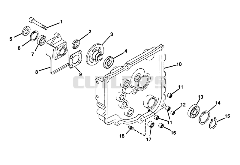 NUMBER THIRTEEN - TRANSMISSION COVER ASSEMBLY
