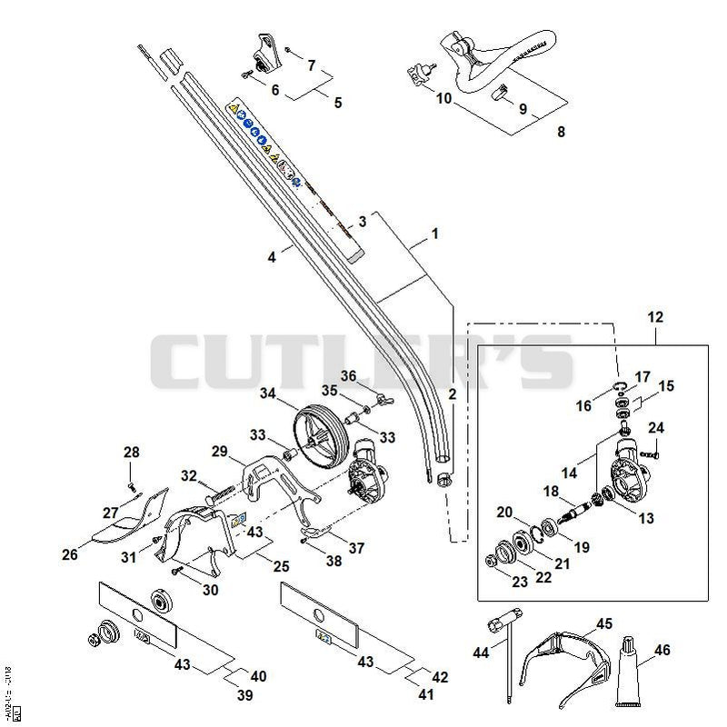 Drive tube assembly, Gear head, Deflector