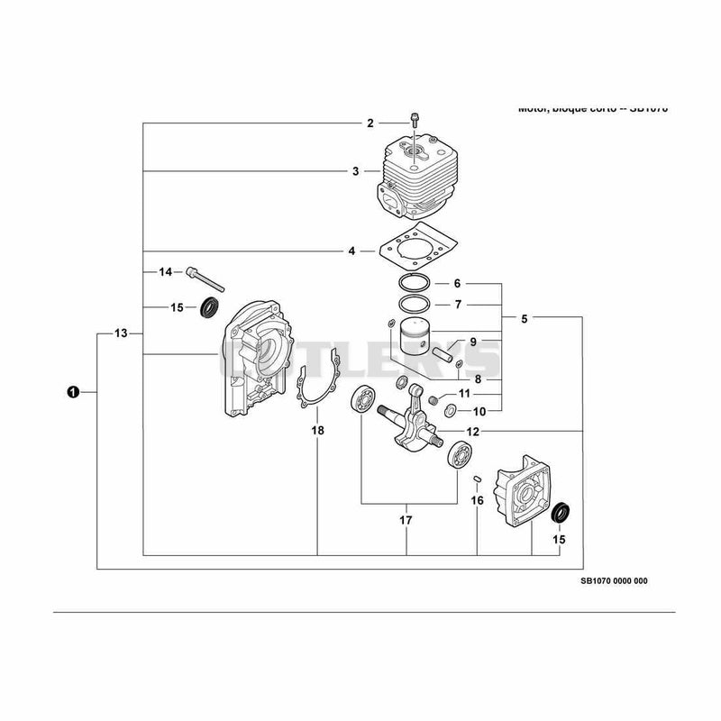 Engine, Short Block -- SB1070