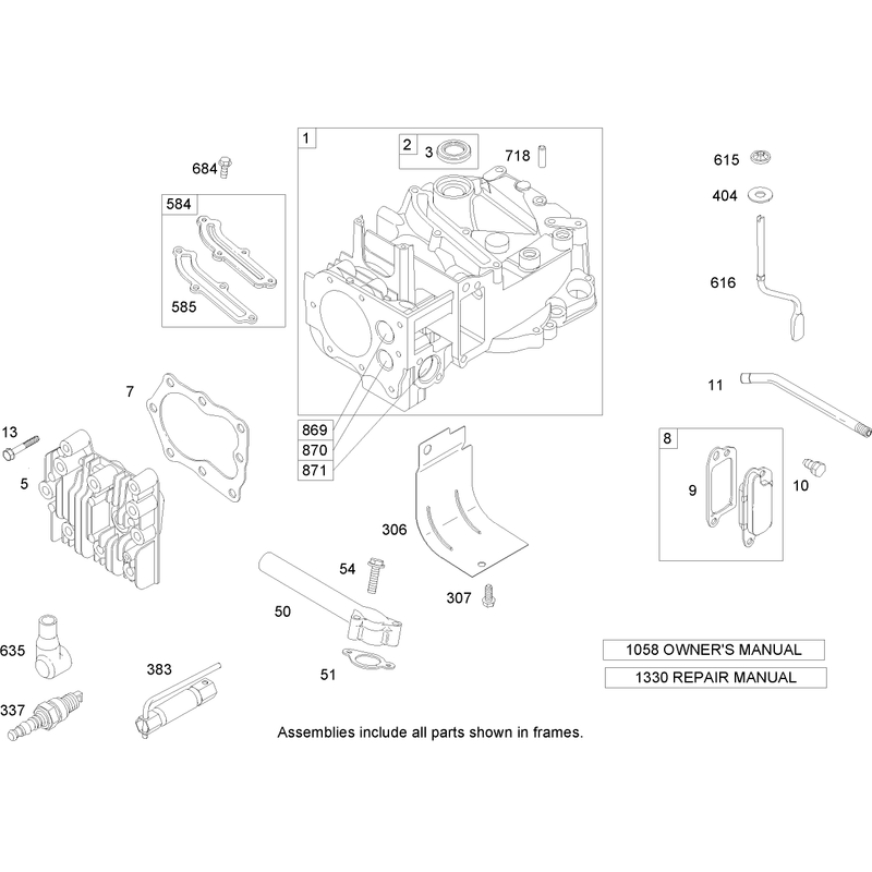 Cylinder Assembly Briggs and Stratton 125K02-0202-E1