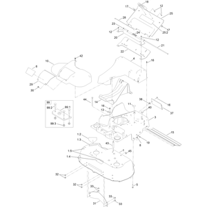 Deck Frame and Chute Assembly