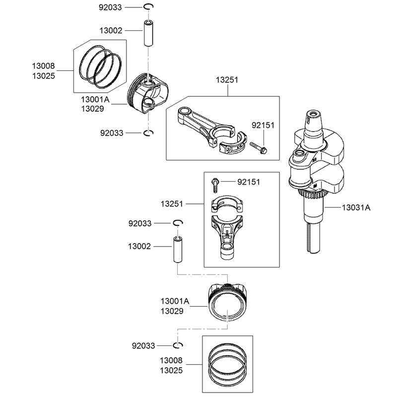 Piston and Crankshaft Assembly