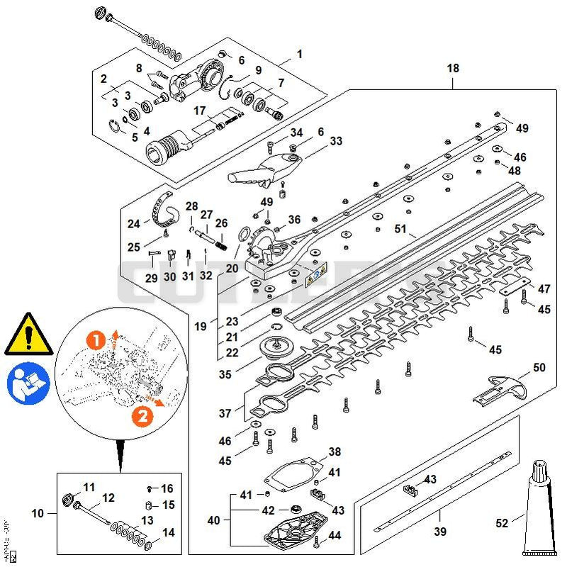 Angle drive, adjustable thru 145°, 600 mm