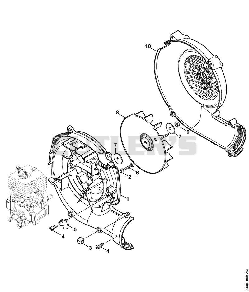 Fan housing, Fan wheel