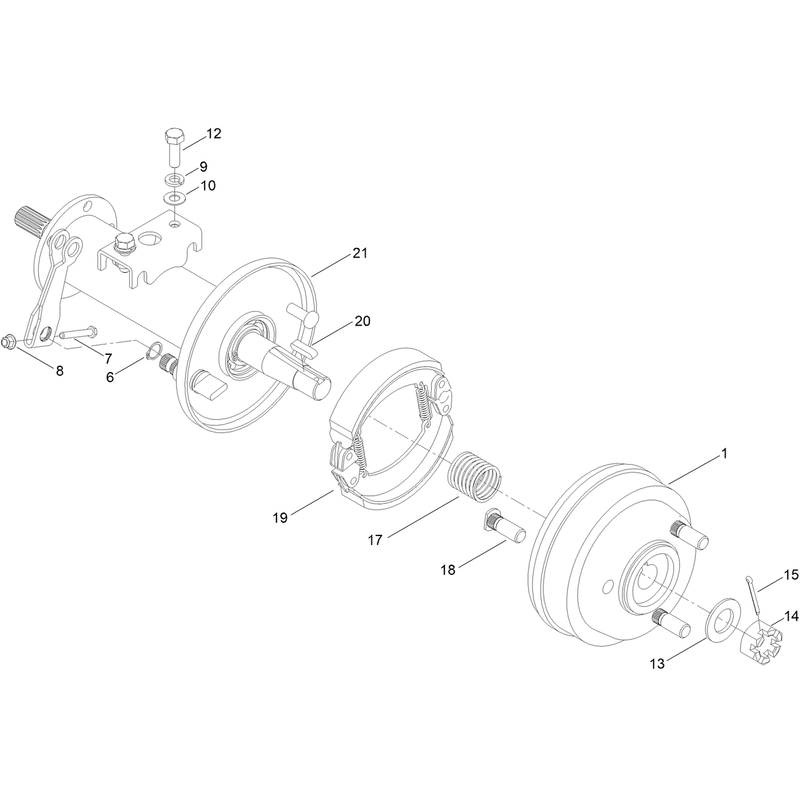 LH Semi Axle Assembly No. 134-6172