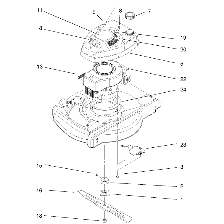 Engine and Blade Assembly
