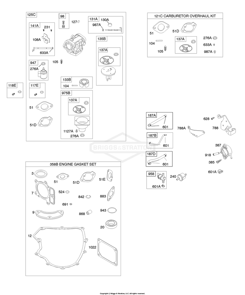 Carburetor, Gasket Set - Engine, Kit - Carburetor Overhaul