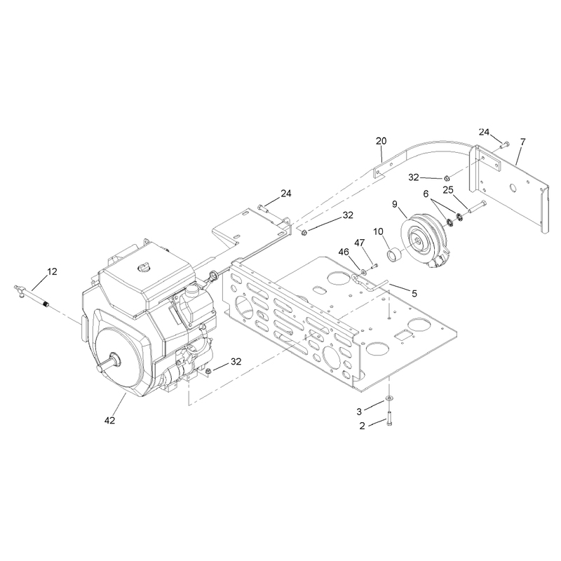 Engine and Clutch Assembly