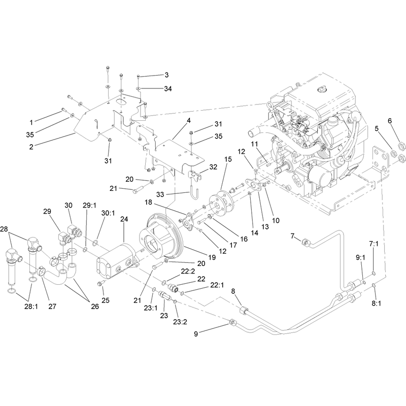 Hydraulic Pump and Filter Assembly