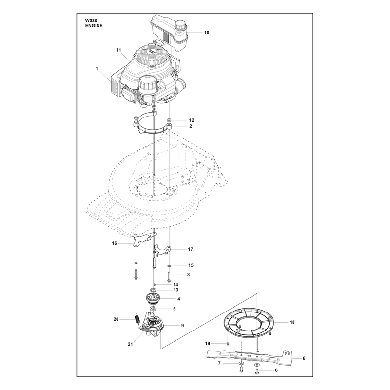 ENGINE AND CUTTING EQUIPMENT