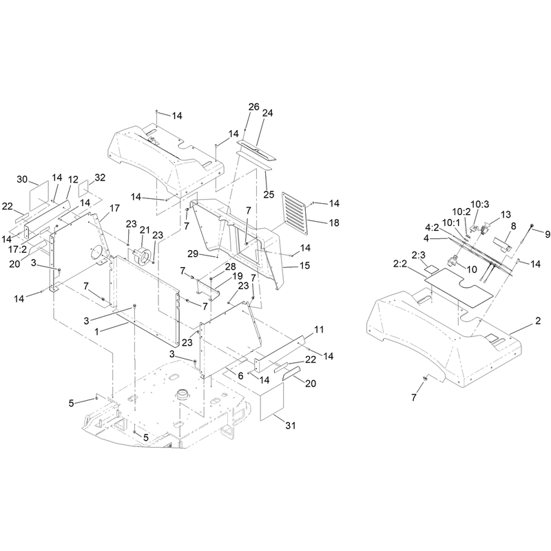 Tower and Hood Assembly