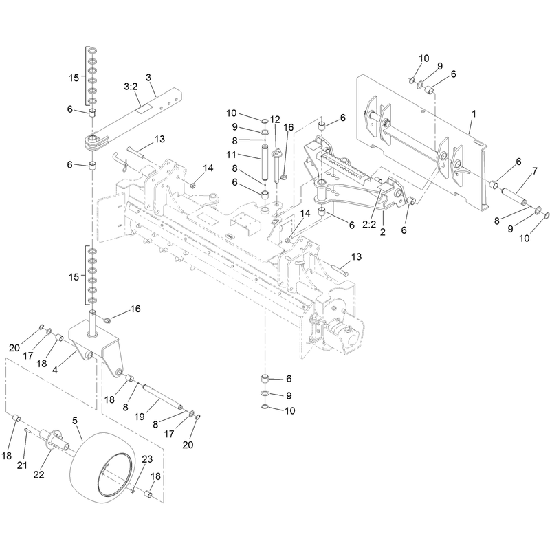 Qtach and Caster Wheel Assembly